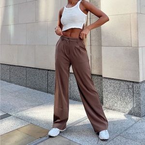 princess polly brown archer pants
